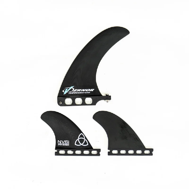 surfboard fins with lightweight design for agility-NVS Vernor Futures Apex Fin Set-7" + 3.7" Side Bite