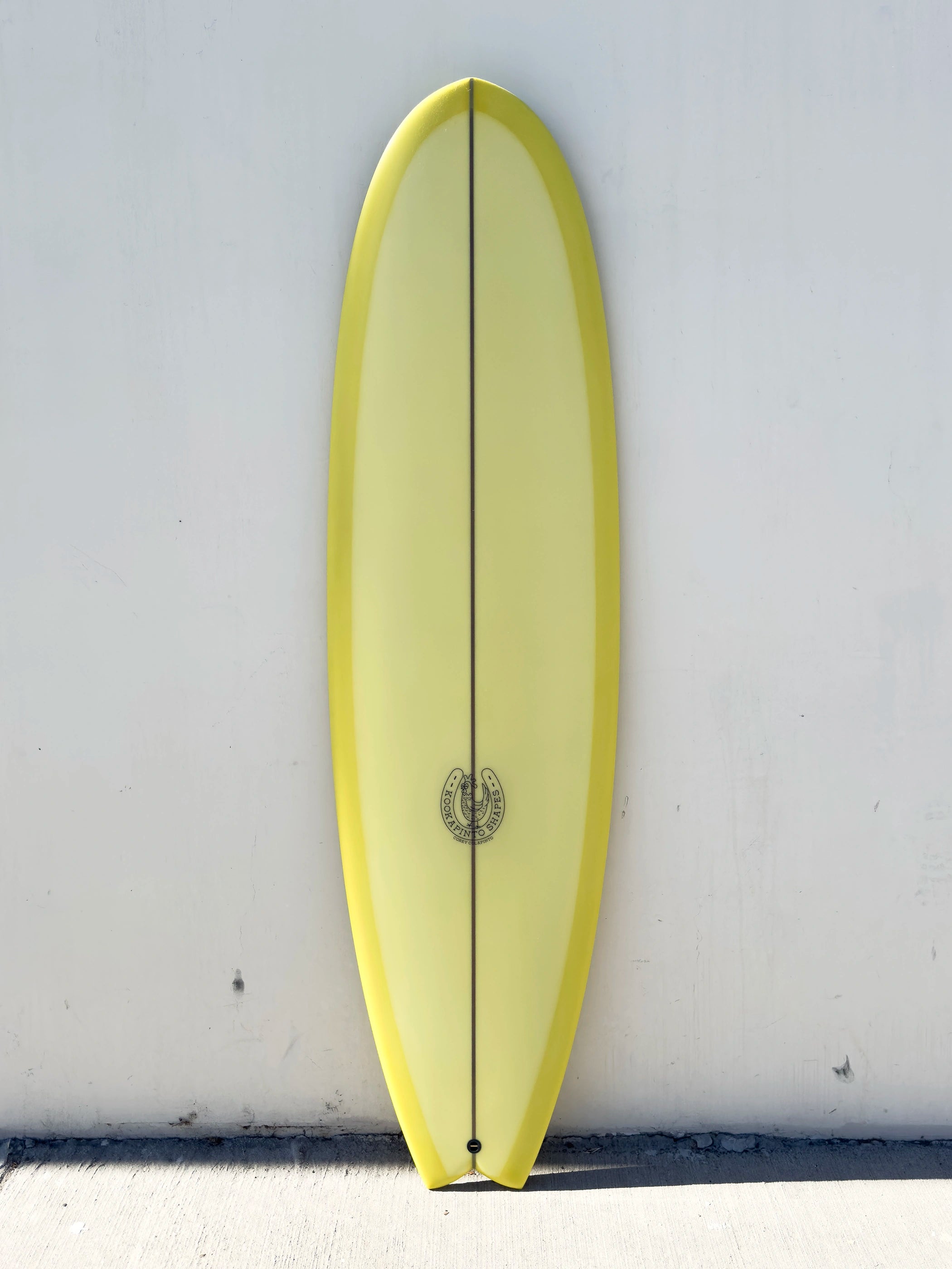 surfboards for easy handling in choppy waters-6'6" Fishy Noserider Yellow Tint Surfboard