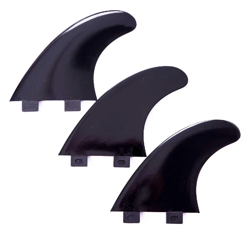 surfboard fins for improved flow through turns-Plastic Surfboard Fins - The Basic - Thruster / Plastic