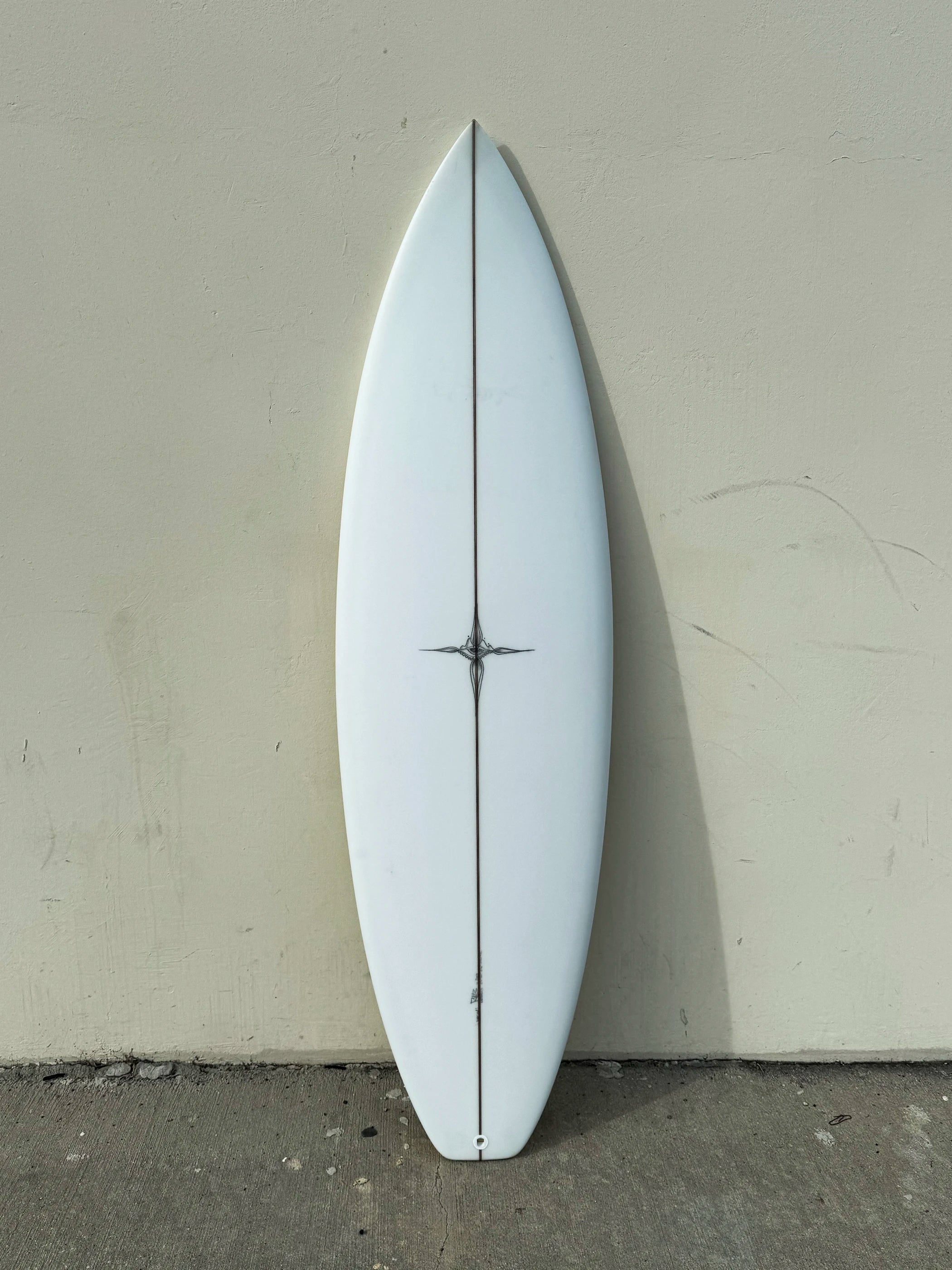 surfboards for speed and precision-Ryan Burch | 6’0” Symmetrical Thruster Clear Surfboard