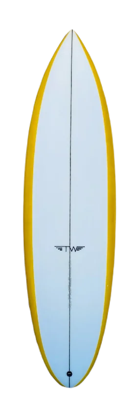 surfboards for multi-surf styles-Tyler Warren | Quadratic Formula 5'10" Clear Yellow (BLEM) Surfboard