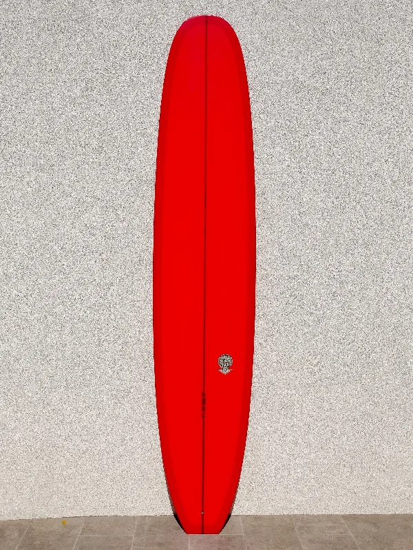 surfboards for small wave conditions-Tyler Warren | Salinas Longboard 9’7” Ruby Red Surfboard